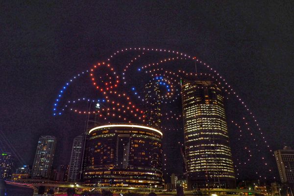 Drone show in Brisbane, Australië